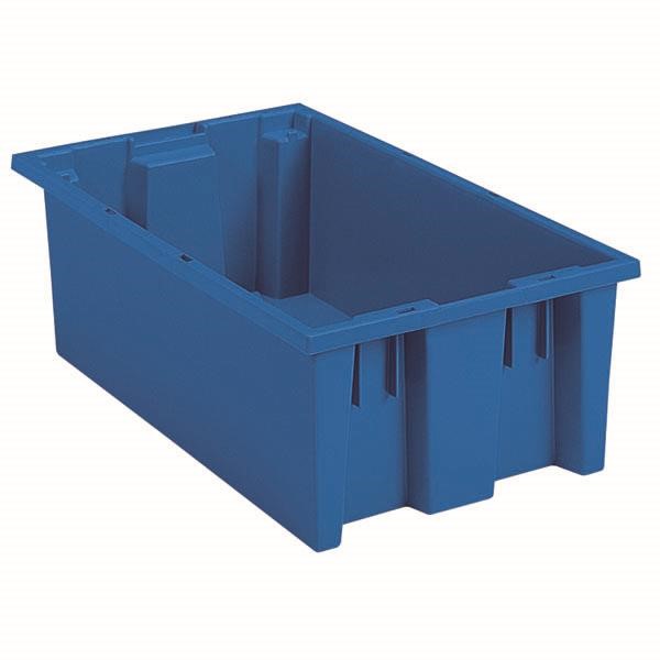 Akro-Mils® Nest & Stack Tote, 18"L x 6"H x 11"W, Blue, 1/Each