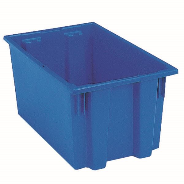 Akro-Mils® Nest & Stack Tote, 18"L x 9"H x 11"W, Blue, 1/Each