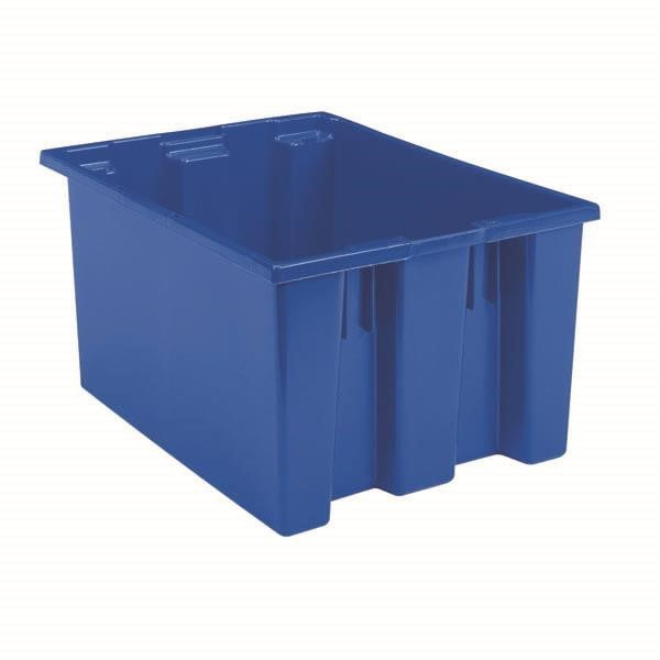 Akro-Mils® Nest & Stack Tote, 23 1/2"L x 13"H x 19 1/2"W, Blue, 1/Each