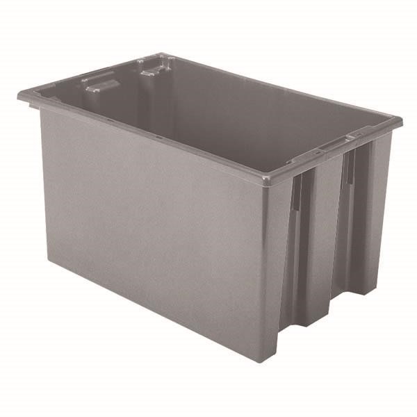 Akro-Mils® Nest & Stack Tote, 23 1/2"L x 12"H x 15 1/2"W, Gray, 1/Each