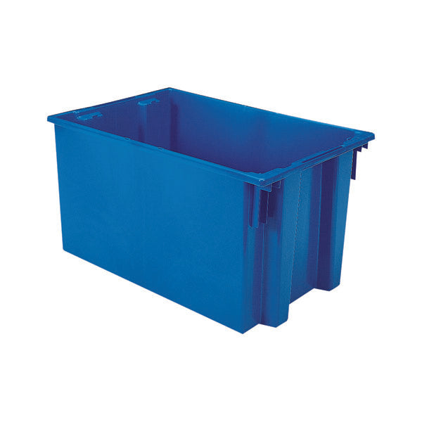 Akro-Mils® Nest & Stack Totes, 29 1/2"L x 15"H x 19 1/2"W, Blue, 1/Each