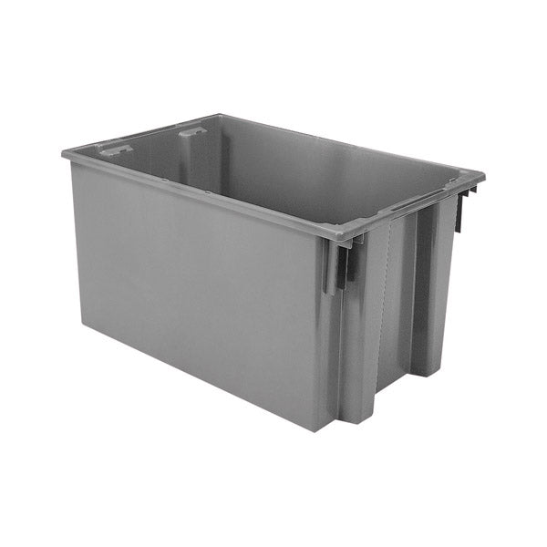 Akro-Mils® Nest & Stack Totes, 29 1/2"L x 15"H x 19 1/2"W, Gray, 1/Each