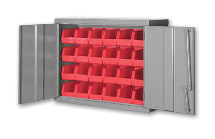 Pucel 14" x 36" Wall Bin Cabinet w/ 24 Bins
