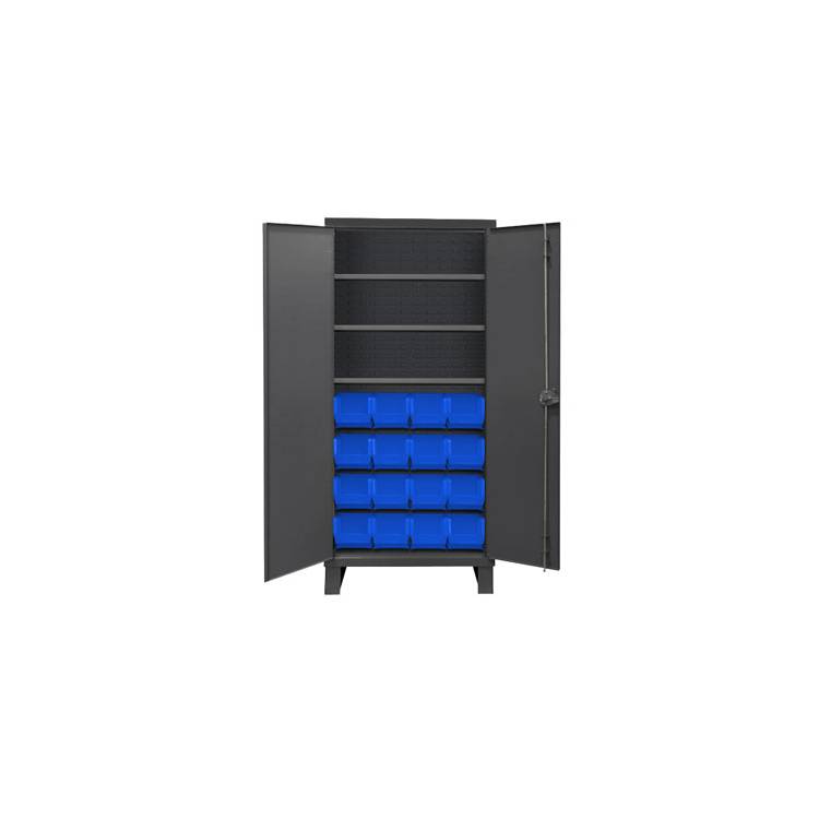 DURHAM 14G-HDC 24X36X78,16B, 3S, 6"BA, CH BLUE - Model 3702-16-3S-5295