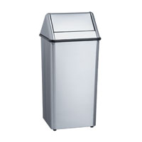 Bradley 21-Gal Waste Receptacle W/Removable Swing Top