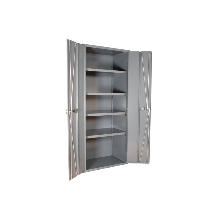 DURHAM 36"W Lockable Cabinet, Bi-fold Door - Model 3953-4S-95