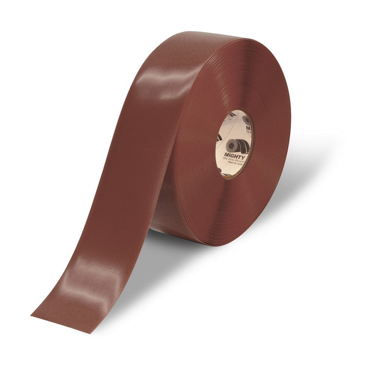 Mighty Line 3" Brown Solid Color Tape - 100' Roll