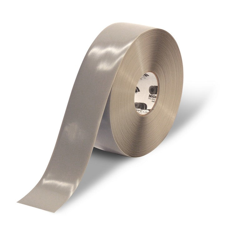 Mighty Line 3" Gray Solid Color Tape - 100' Roll