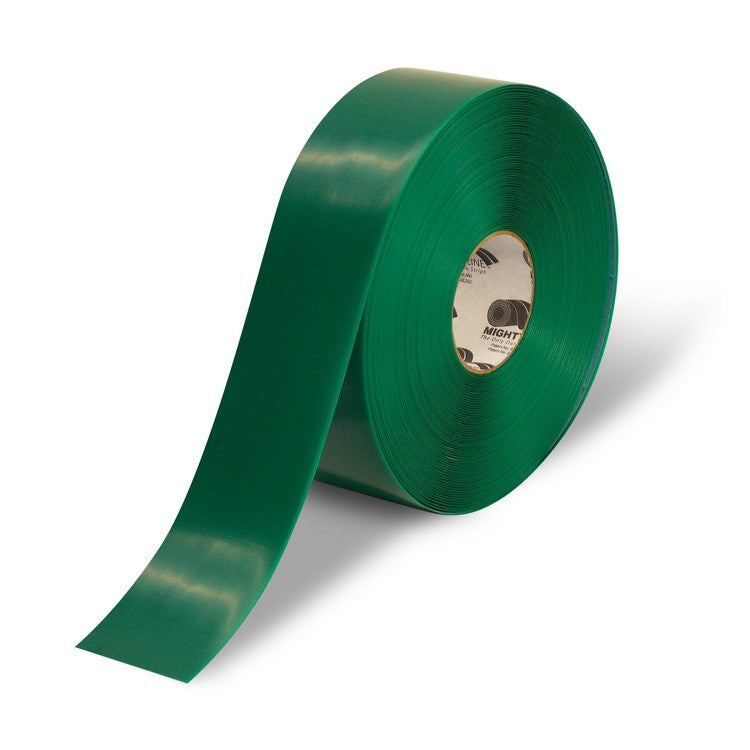 Mighty Line 3" Green Solid Color Tape - 100' Roll