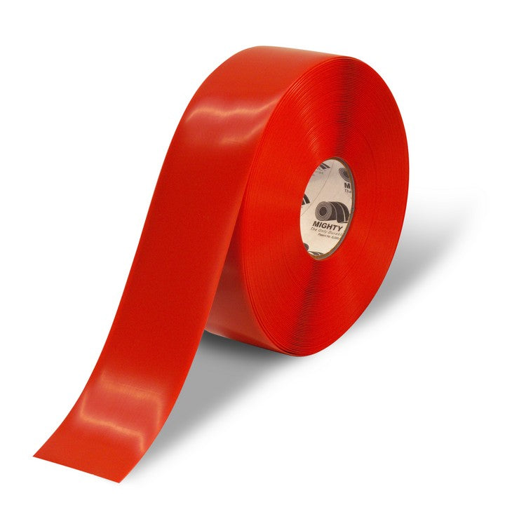 Mighty Line 3" Red Solid Color Tape - 100' Roll