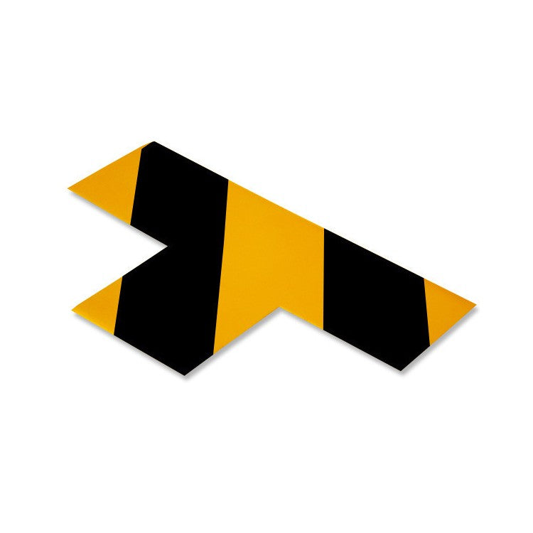 Mighty Line 3" Wide Solid Yellow T With Black Chevrons - Pack of 25