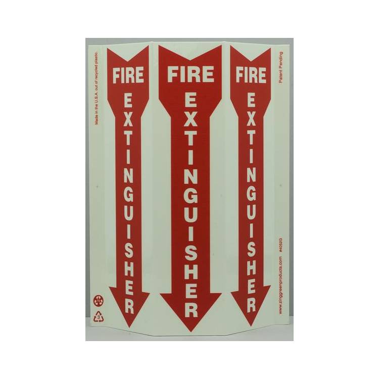 ZING Eco Safety TriView Sign, 12x9- Model 4052G