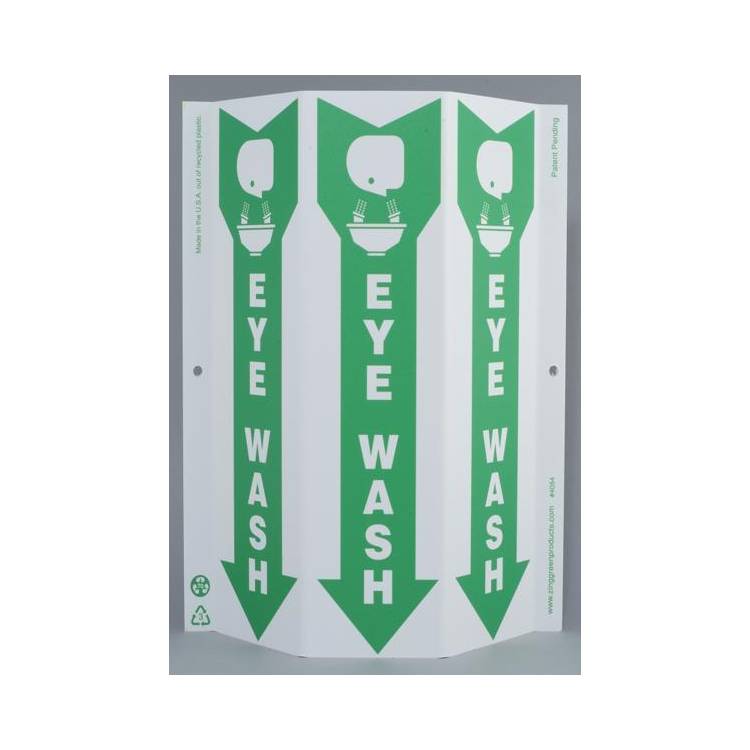 ZING Eco Safety TriView Sign, 12x9- Model 4054