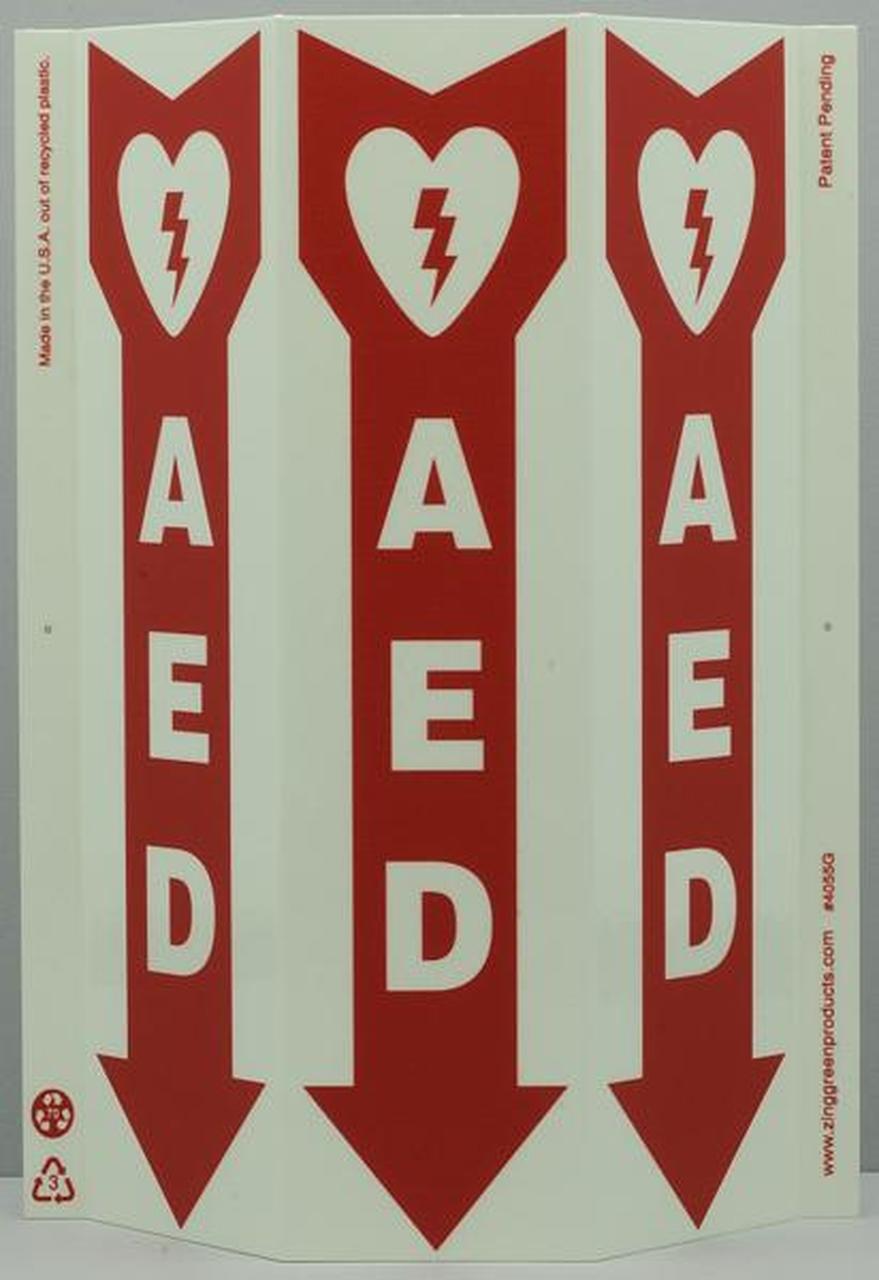 ZING Eco Safety TriView Sign, 12x9- Model 4055G