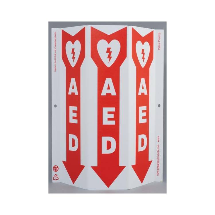 ZING Eco Safety TriView Sign, 12x9- Model 4055