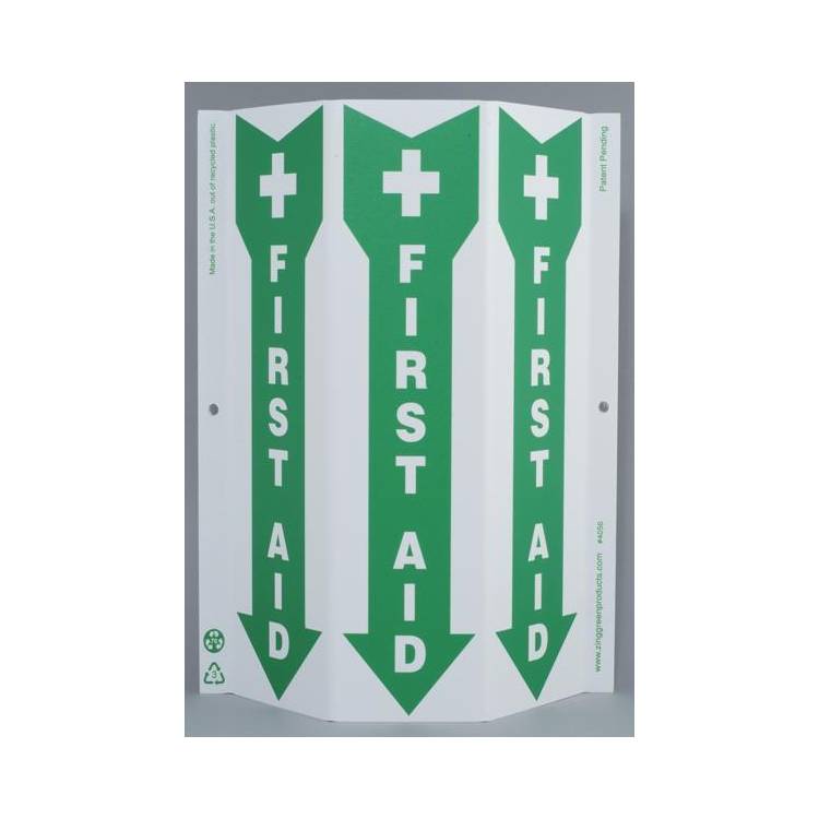 ZING Eco Safety TriView Sign, 12x9- Model 4056