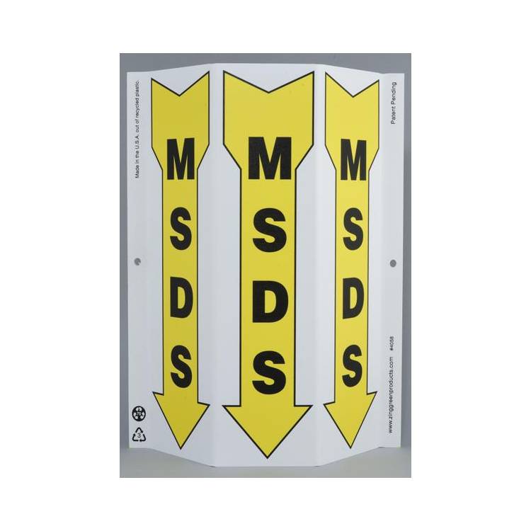 ZING Eco Safety TriView Sign, 12x9- Model 4058