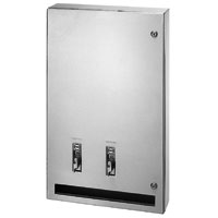 Bradley Bx Recessed 18 Napkin & 25 Tampon Vendor