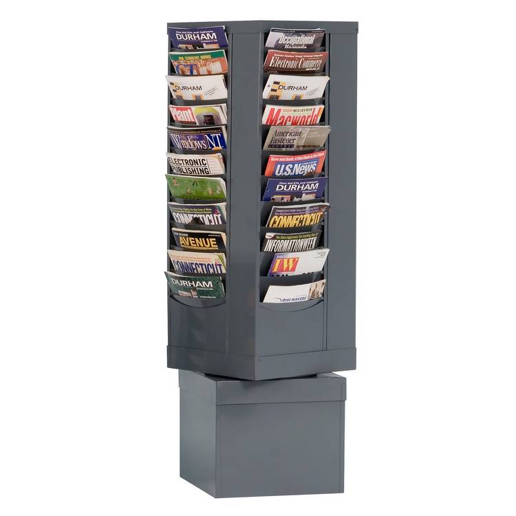 44 POCKET ROTARY CON-TUR LIT. RACK GRAY - Model 410-95