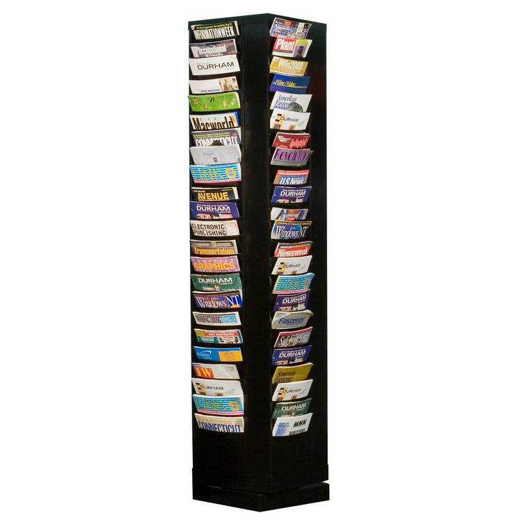 92 POCKET ROTARY CON-TUR LIT. RACK BLACK - Model 415-08