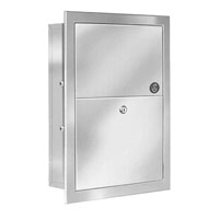 Bradley Bx Recessed Napkin Disposal w/ Push-Flap Doors