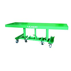 Lexco Long-Deck Hydraulic Lift Table - 96" x 30" Table Top