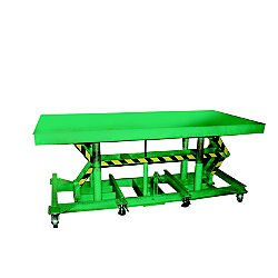 Lexco Long-Deck Hydraulic Lift Table - 5' x 36" Table with 56.375" Raised Height