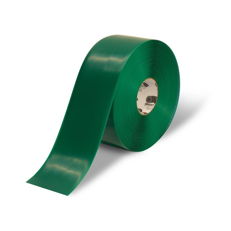 Mighty Line 4" Green Solid Color Tape - 100' Roll