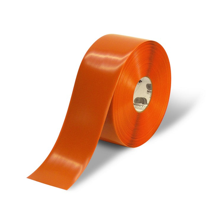 Mighty Line 4" Orange Solid Color Tape - 100' Roll