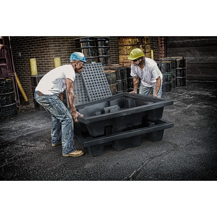 Black Diamond 4-Drum Spillpallet w/Drain