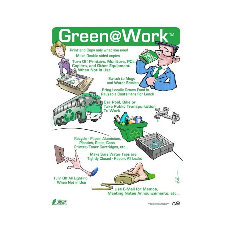 ZING Eco Poster, Green Ideas, 22X16- Model 5002