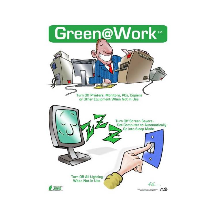 ZING Eco Poster, Energy Conserv, 22X16- Model 5005