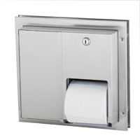 Thumbnail for Bradley Bx Partition Mount Toilet Tissue Dispenser
