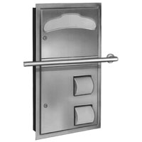 Bradley Bx Recessed Combination Unit w/ Seat Cover & Toilet Tissue Dispenser