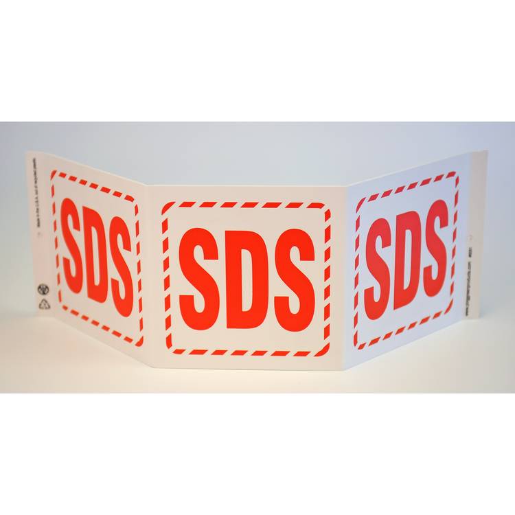 ZING Eco GHS TriView Sign, 7.5x20- Model 6051