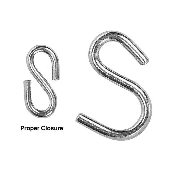 Campbell B5955024 #80 Zinc Plated Steel S Hook 6-Ct