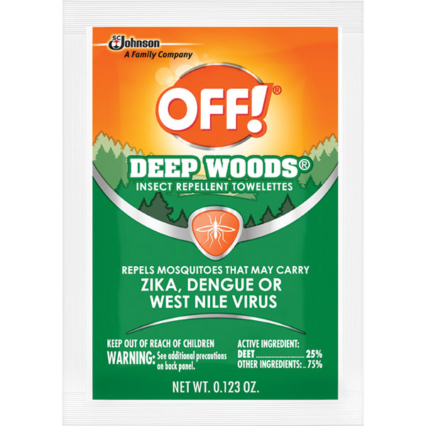 SC Johnson® OFF!® Deep Woods® Insect Repellent Towelettes, 12/Pkg