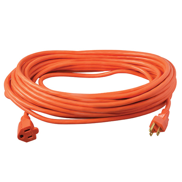 Southwire® Vinyl SJTW Outdoor Extension Cord, 14/3 ga, 15 A, 50', Orange, 1/Each