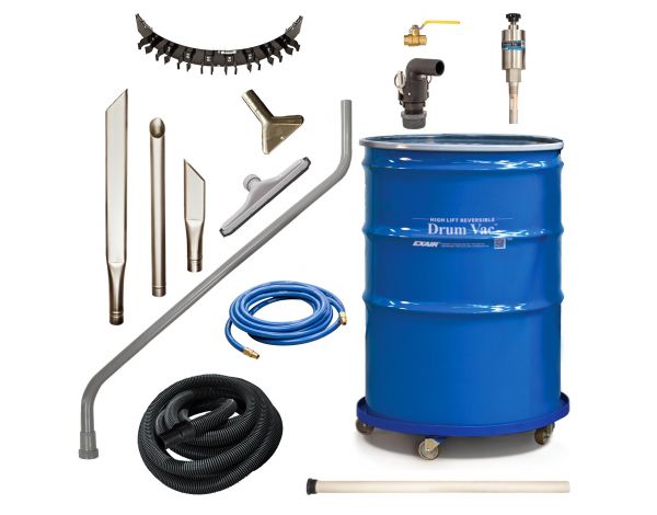 Premium 110 Gal. High Lift Reversible Drum Vac System