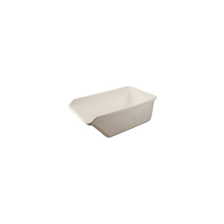 Tub,Angled Dump,PE,White - Model 69015