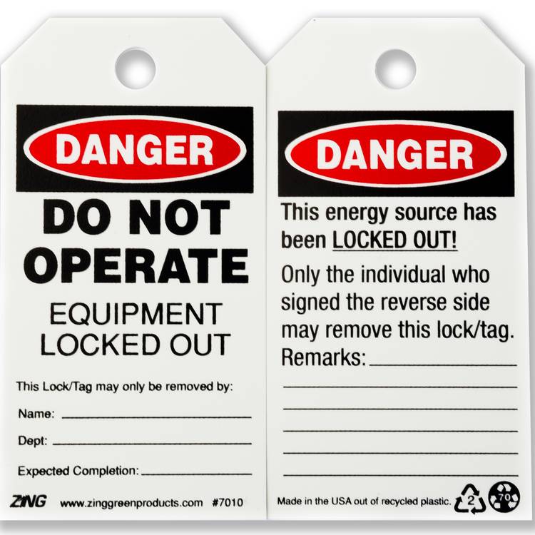 ZING Eco Safety Tag, 10/Pack- Model 7010