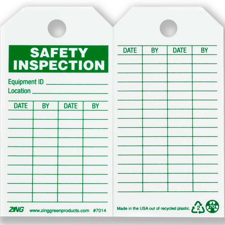 ZING Eco Safety Tag, 10/Pack- Model 7014