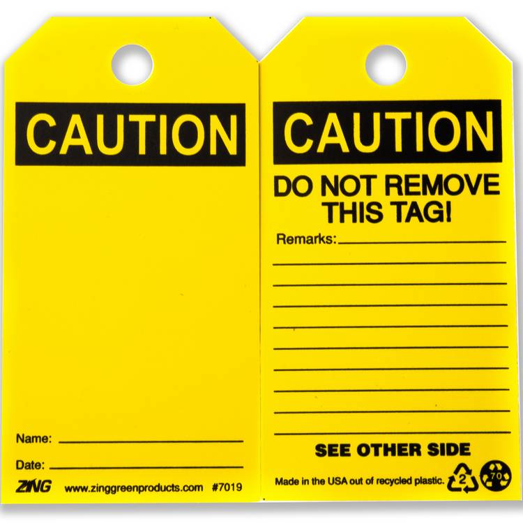 ZING Eco Safety Tag, 10/Pack- Model 7019