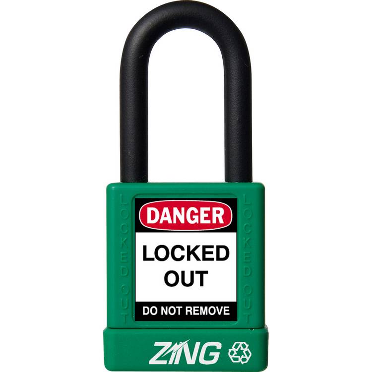 ZING Padlock, Keyed Alike, Green- Model 7035