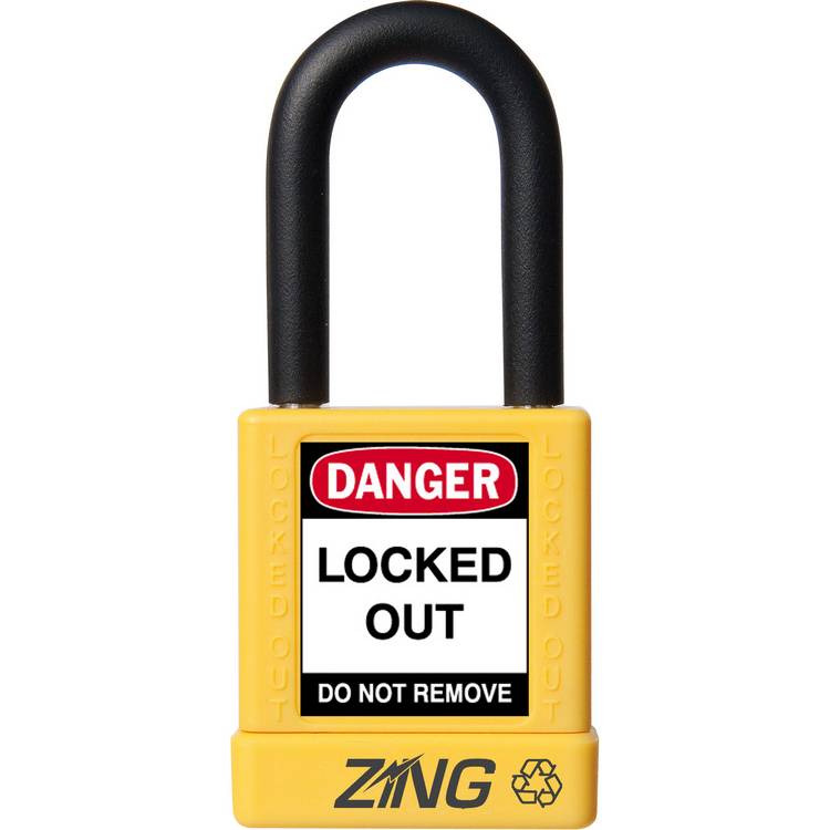 ZING Padlock, Keyed Alike, Yellow- Model 7039