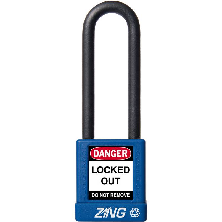 ZING Padlock, Keyed Different, Blue- Model 7048