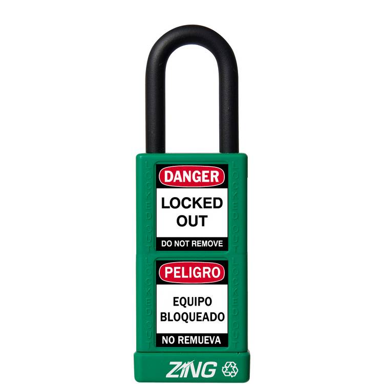 ZING Padlock, Keyed Alike, Green- Model 7075