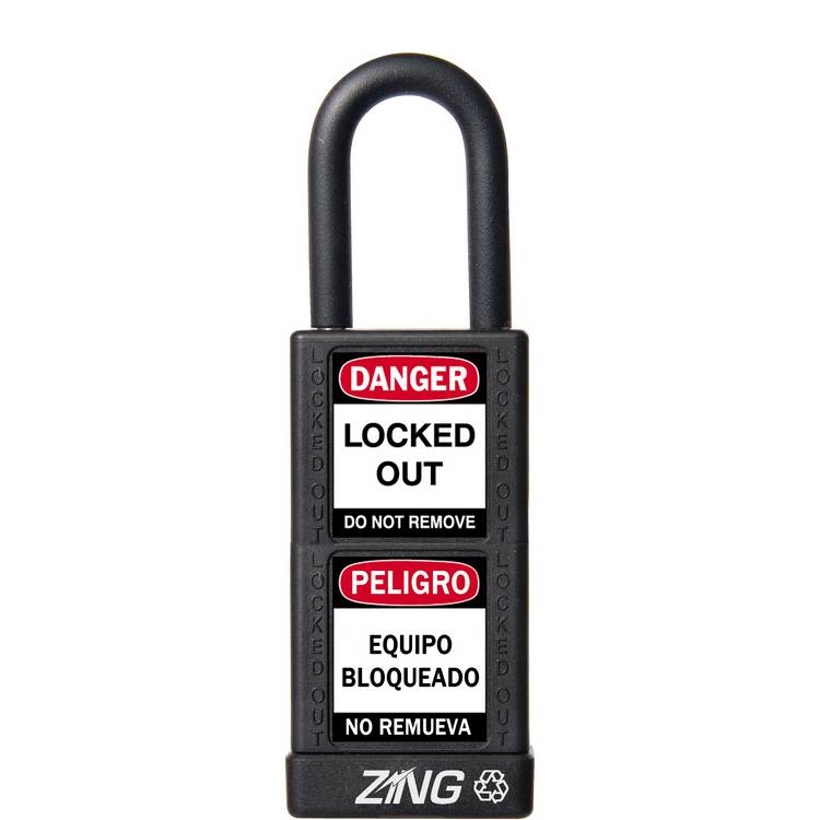 ZING Padlock, Keyed Alike, Black- Model 7077