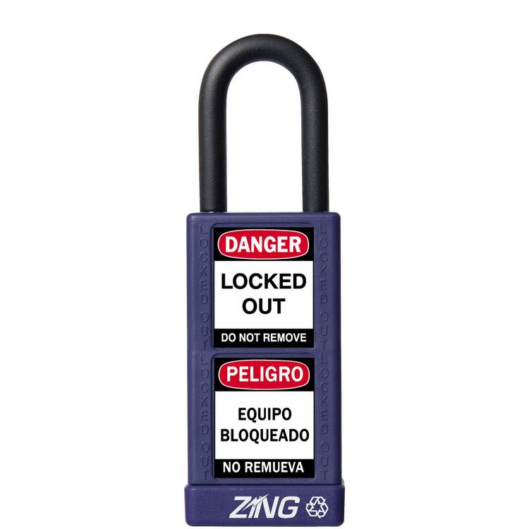 ZING Padlock, Keyed Alike, Purple- Model 7081