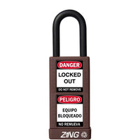 Thumbnail for ZING Padlock, Keyed Different, Brown- Model 7084